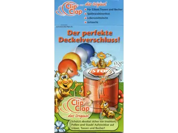 10 x ClipClap-Deckel Funnys