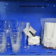 STARTSET Mini 8 x SAN-Kunststoffgläser (bruchfest )  + 5ér-Pack Glasschutz + Parkscheinhalter